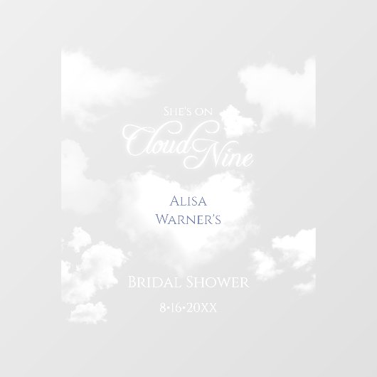 Vrijgezellenfeest op Cloud Nine Elegant Mirror en Raamsticker (Vel)