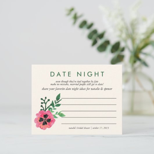 Vrijgezellenfeest op datum nachtelijke ideeën Kaar Advieskaart (Staand voorkant)