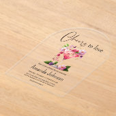 Vrijgezellenfeest op roze roze flora acryl uitnodigingen (Laagn)