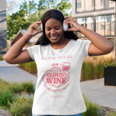 Vrijgezellenfeest op wolk wijn bruid t-shirt