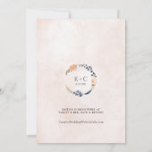 Vrijgezellenfeest Oranje Blauwe Peonies Botanische Kaart (Achterkant)