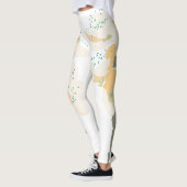 vrijgezellenfeest, oranje botanische bloembloem leggings (Links)