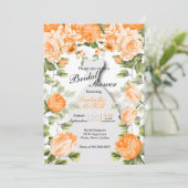 vrijgezellenfeest - Oranje botanische bloemen Kaart (Staand voorkant)