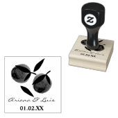 Vrijgezellenfeest Oranje Citrus Hand Drawn Rubberstempel (Gestempeld)