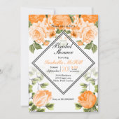 Vrijgezellenfeest - Oranje Floral Kaart (Voorkant)