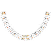 Vrijgezellenfeest oranje geel leuke bloemenbruilof vlaggetjes (Alle)