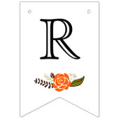 Vrijgezellenfeest oranje geel leuke bloemenbruilof vlaggetjes (Derde vlag)