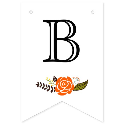 Vrijgezellenfeest oranje Gele Bloemen Trouwbloemen Vlaggetjes (Tweede vlag)