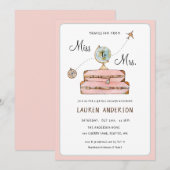 Vrijgezellenfeest over het reisthema kaart (Voorkant / Achterkant)