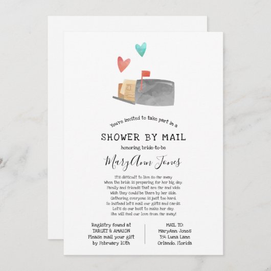 Vrijgezellenfeest over lange afstand per post kaart (Voorkant / Achterkant)