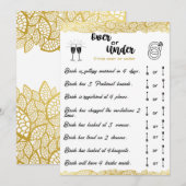 Vrijgezellenfeest over of onder Game Gold Kaart (Voorkant / Achterkant)