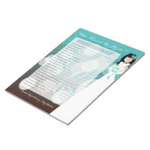 Vrijgezellenfeest Paardenspel - Turquoise & Choc S Notitieblok (Schuin)