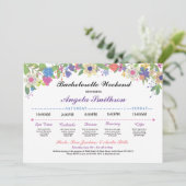 vrijgezellenfeest Paars Bachelorette Kaart (Staand voorkant)