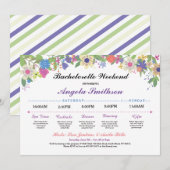 vrijgezellenfeest Paars Bachelorette Kaart (Voorkant / Achterkant)