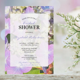 Vrijgezellenfeest Paars Blue Hydrangea Bloemkool Kaart