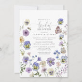 Vrijgezellenfeest Paars geperste botanische bloeme Kaart (Voorkant)