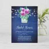 Vrijgezellenfeest Paarse Calla Lily Lights Bloemen Kaart (Staand voorkant)