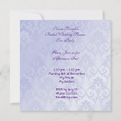 Vrijgezellenfeest Paarse Floral Tea Kaart (Achterkant)