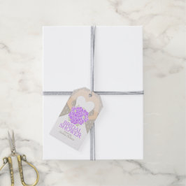 Vrijgezellenfeest paarse repetitie cadeau label vo cadeaulabel