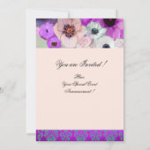 VRIJGEZELLENFEEST PAARSE ROZEN EN ANEMOENSTROMEN KAART (Achterkant)