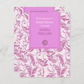 Vrijgezellenfeest Paarse uitnodiging (Voorkant / Achterkant)