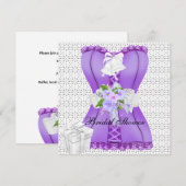 Vrijgezellenfeest Paarse witte korsetbloem Kaart (Voorkant / Achterkant)