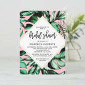 vrijgezellenfeest palmbladeren kaart (Staand voorkant)