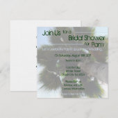 Vrijgezellenfeest palmbomen uitnodigen kaart (Voorkant / Achterkant)