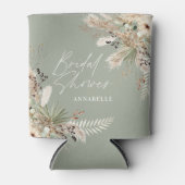 Vrijgezellenfeest pampas eucalyptus modern sage gr blikjeskoeler (Voorkant)