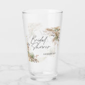 Vrijgezellenfeest pampas floral modern elegant glas (Achterkant)