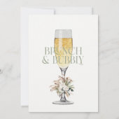 Vrijgezellenfeest pampas gras brunch en bubbly inv kaart (Achterkant)