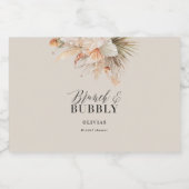 vrijgezellenfeest pampas gras liquo likeurfles etiket (Enkel label)