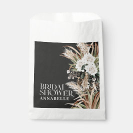 Vrijgezellenfeest pampas gras modern zwart gunst bedankzakje