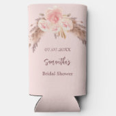 Vrijgezellenfeest pampas gras roos goudbloemen naa seltzer blikjeskoeler (Achterkant)