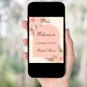 Vrijgezellenfeest pampas gras roos goudzool perfect poster