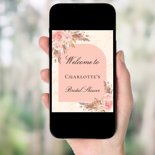 Vrijgezellenfeest pampas gras roos goudzool perfect poster