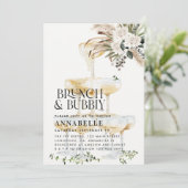 vrijgezellenfeest pampas gras uitnokken kaart (Staand voorkant)