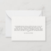 Vrijgezellenfeest pampas gras wit natuurlijk dank notitiekaartje (Achterkant)