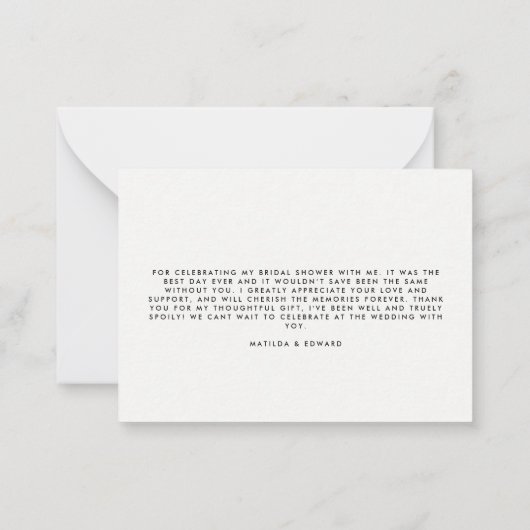 Vrijgezellenfeest pampas gras wit natuurlijk dank  notitiekaartje (Achterkant)