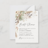 vrijgezellenfeest pampas gras zwarte uitnodiging (Voorkant)