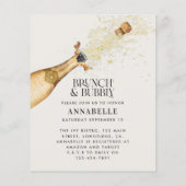 Vrijgezellenfeest pampas graschampagne brunch bubb flyer (Achterkant)