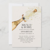 Vrijgezellenfeest pampas graschampagne brunch bubb kaart (Achterkant)