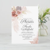 Vrijgezellenfeest Pampas Grass Floral Kaart (Staand voorkant)