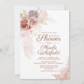 Vrijgezellenfeest Pampas Grass Floral Terracotta Kaart (Voorkant)