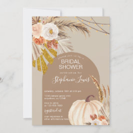 Vrijgezellenfeest Pampas Grass Pumpkin Kaart