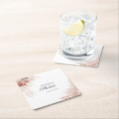 Vrijgezellenfeest Pampas Grass Tan Terracotta Kartonnen Onderzetters (Insitu)