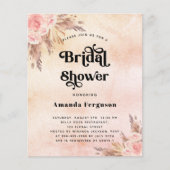 Vrijgezellenfeest pampas grasvis blush budget uitn flyer (Voorkant)