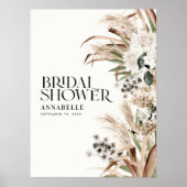 Vrijgezellenfeest pampas heet moderne boho poster (Voorkant)