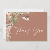 Vrijgezellenfeest pampas modern boho elegant bedankkaart (Voorkant)