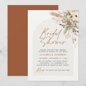 Vrijgezellenfeest pampas modern boho elegant kaart (Voorkant / Achterkant)